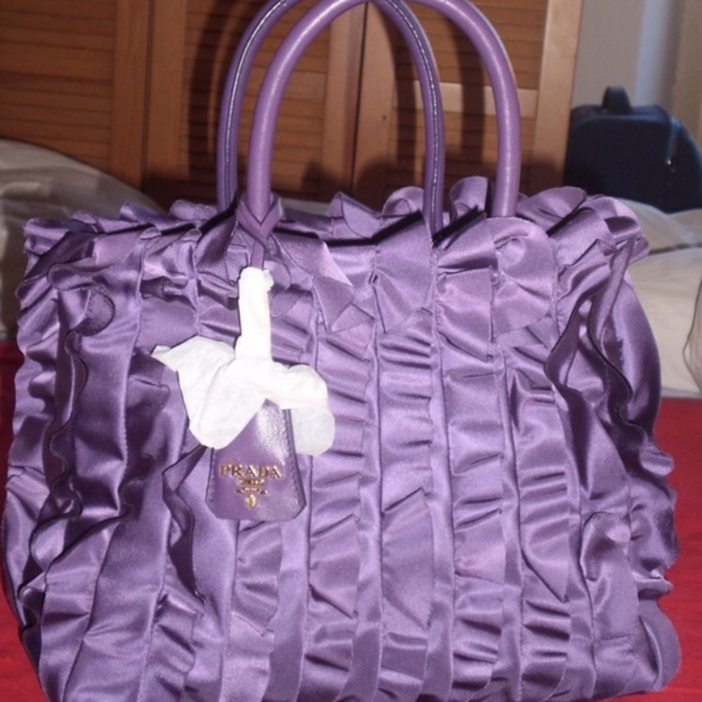 Prada ruffle handbag